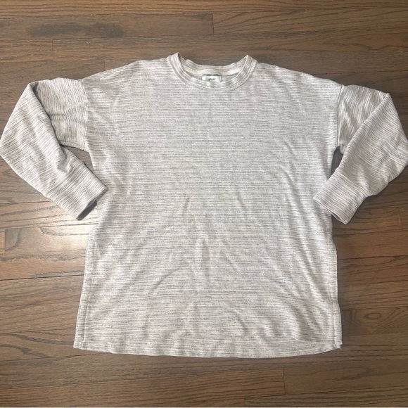 aerie Tops - Aerie Oversized Split Hem Crewneck Cotton Blend Sweatshirt Women’s Small